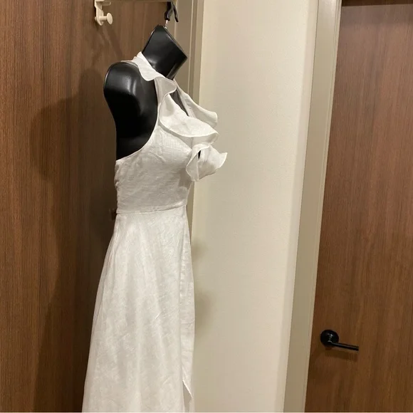 ISLAND COMPANY White Ambrosia Dress Size 0 100% Linen Hi-Lo Flowy Ruffled  Halter is available for purchase on au PAY Market - Imported Goods Online  Store Co.Ltd. | au PAY Market -